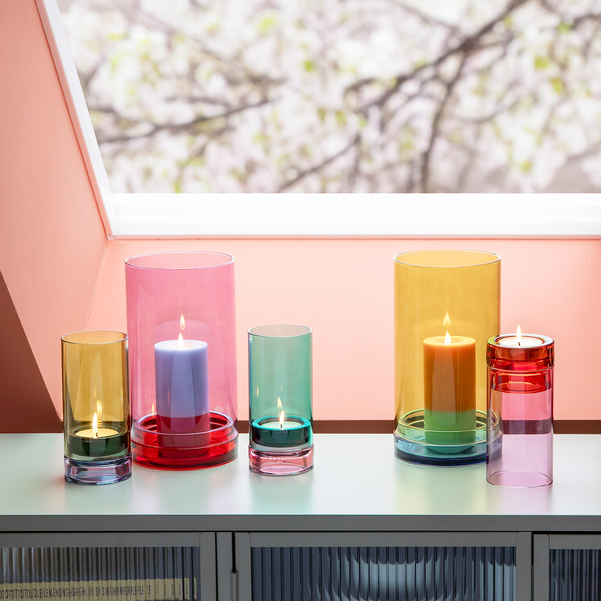 Windlicht 'Lys' pink online kaufen