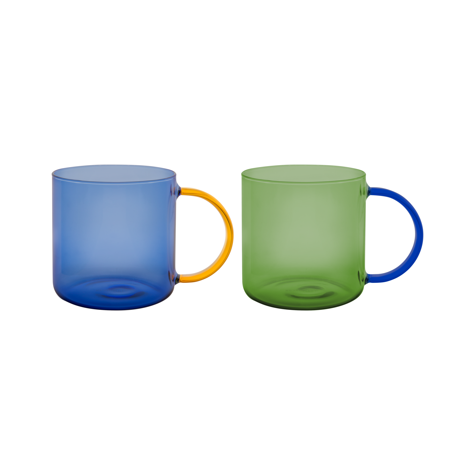 Glasbecher 'Fred' green-blue, 2er-Set