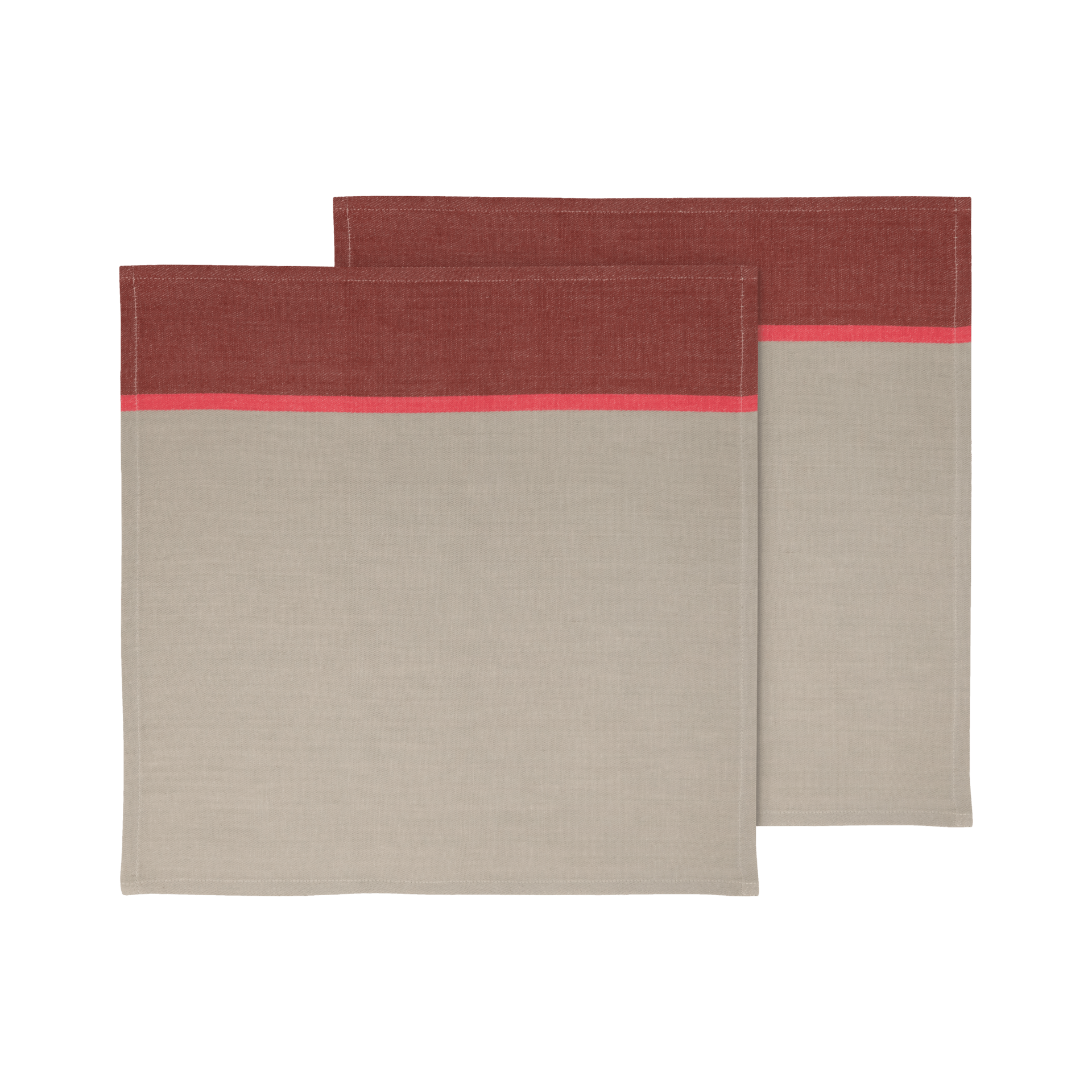 Cotton napkins 'Raspberry', set of 2