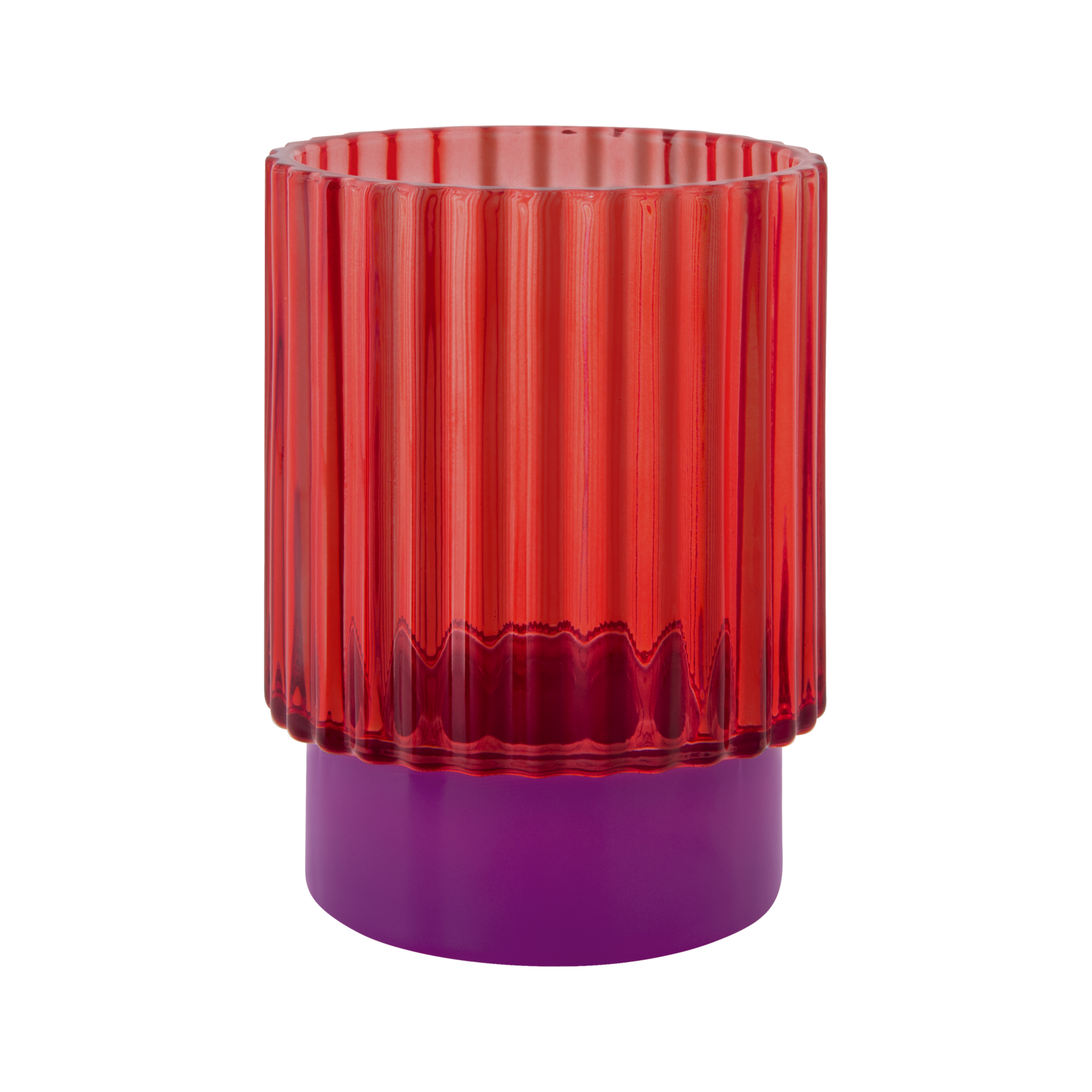 Teelichtglas Lumi red